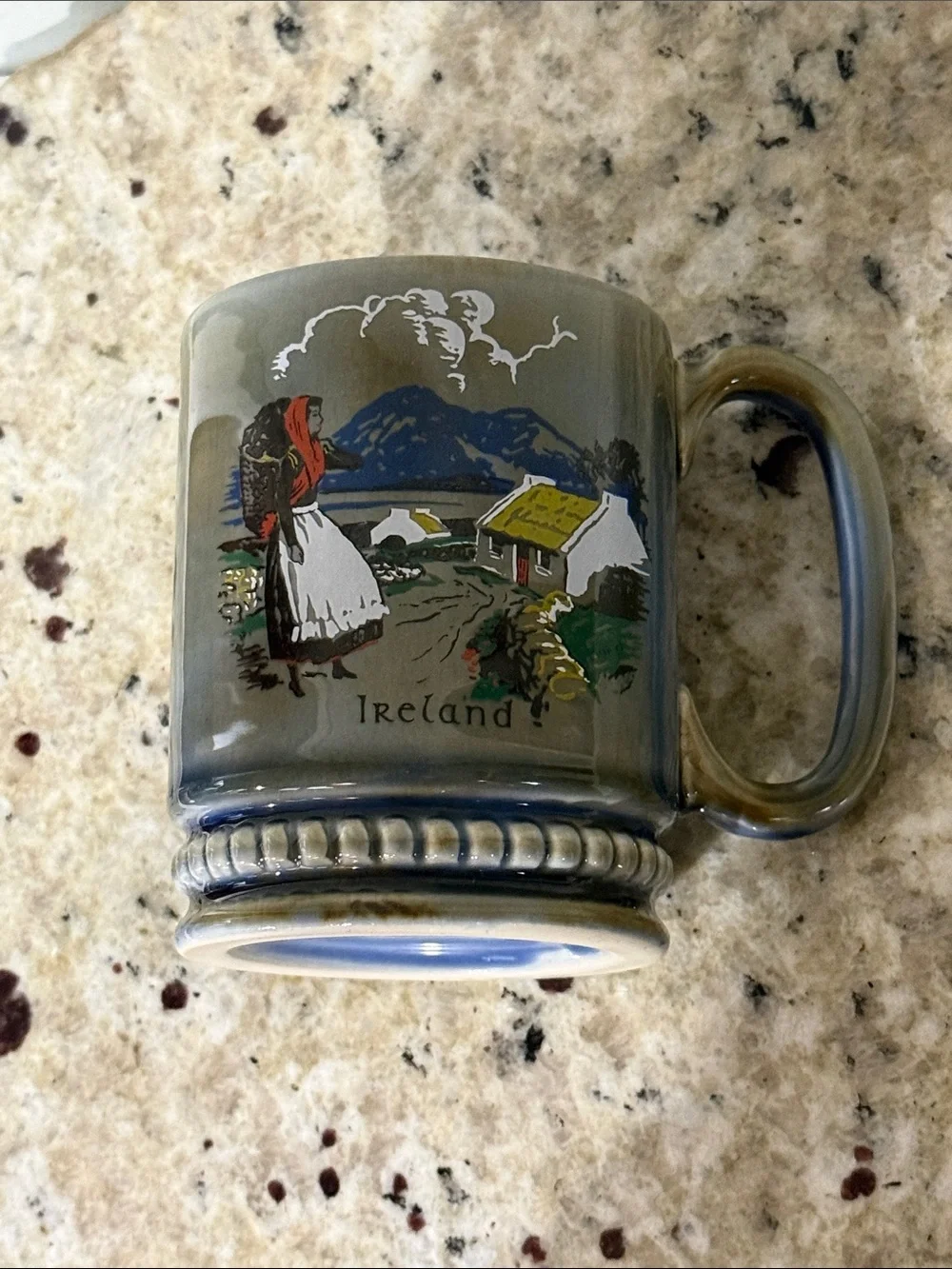 Vintage 1960’s WADE Irish Porcelain Scenic Ireland Village Coffee Mug 12 oz